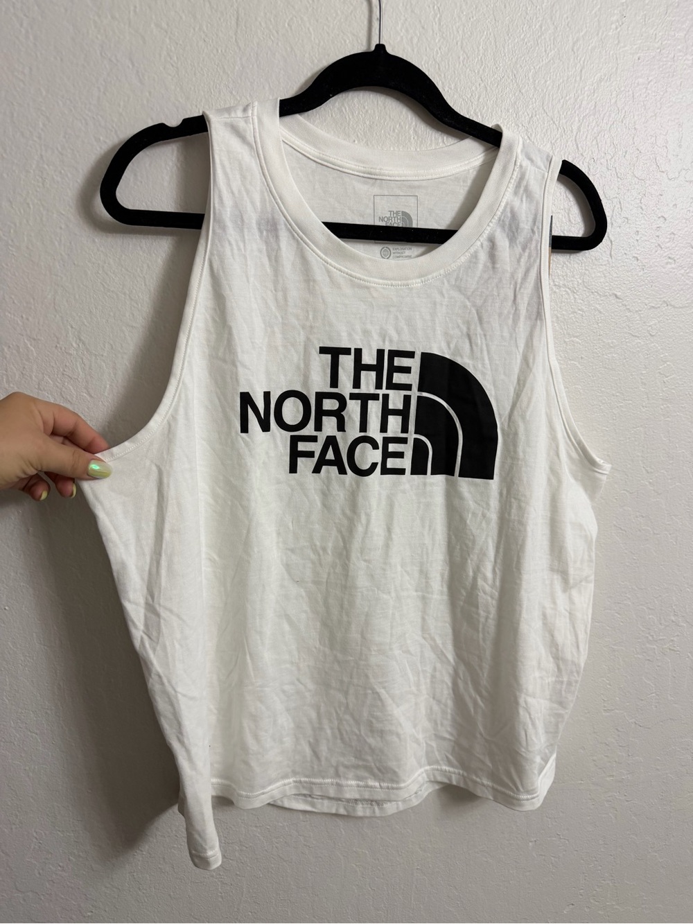 The North Face White Tank with Black Logo